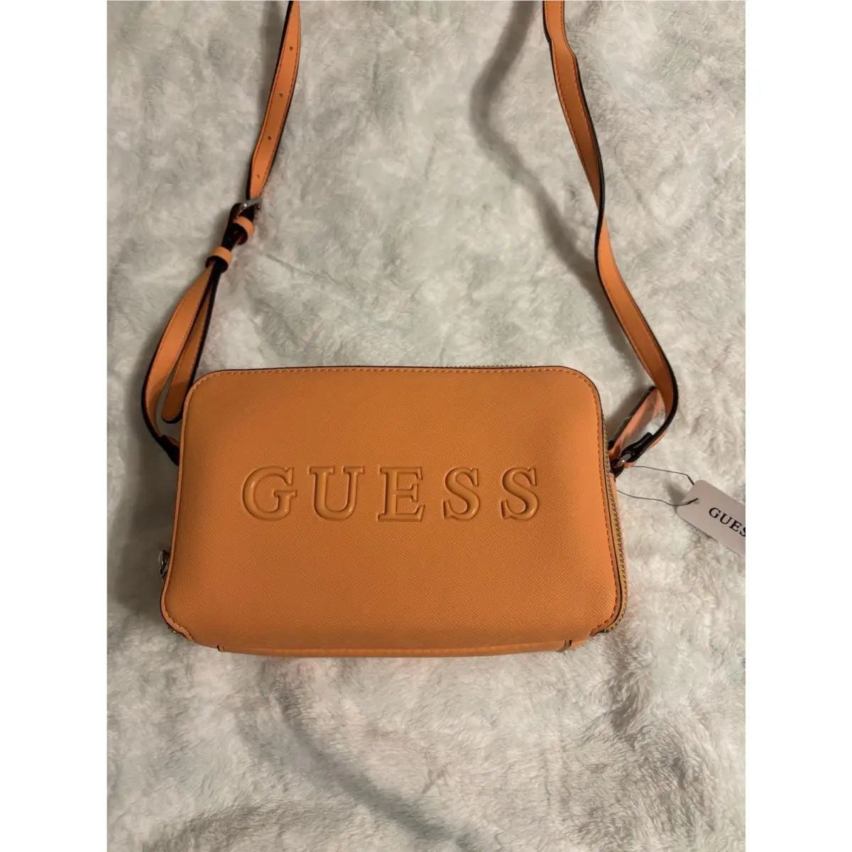 Guess Orange Crossbody Bag Logo Camera Purse