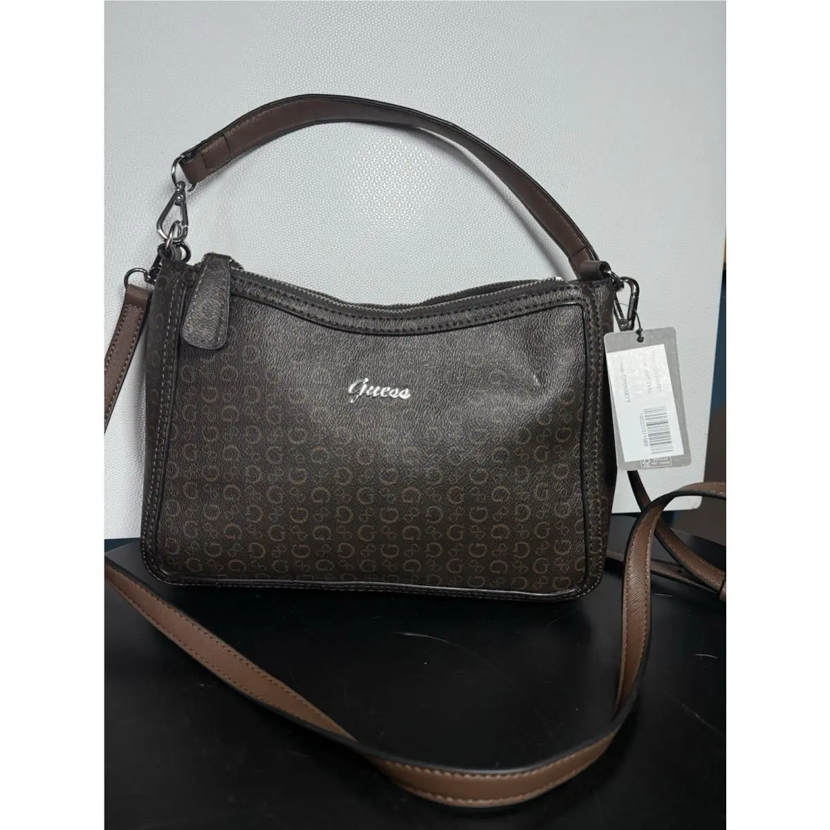 Guess Crossett Natrual Crossbody Bag Brown/cognac Purse