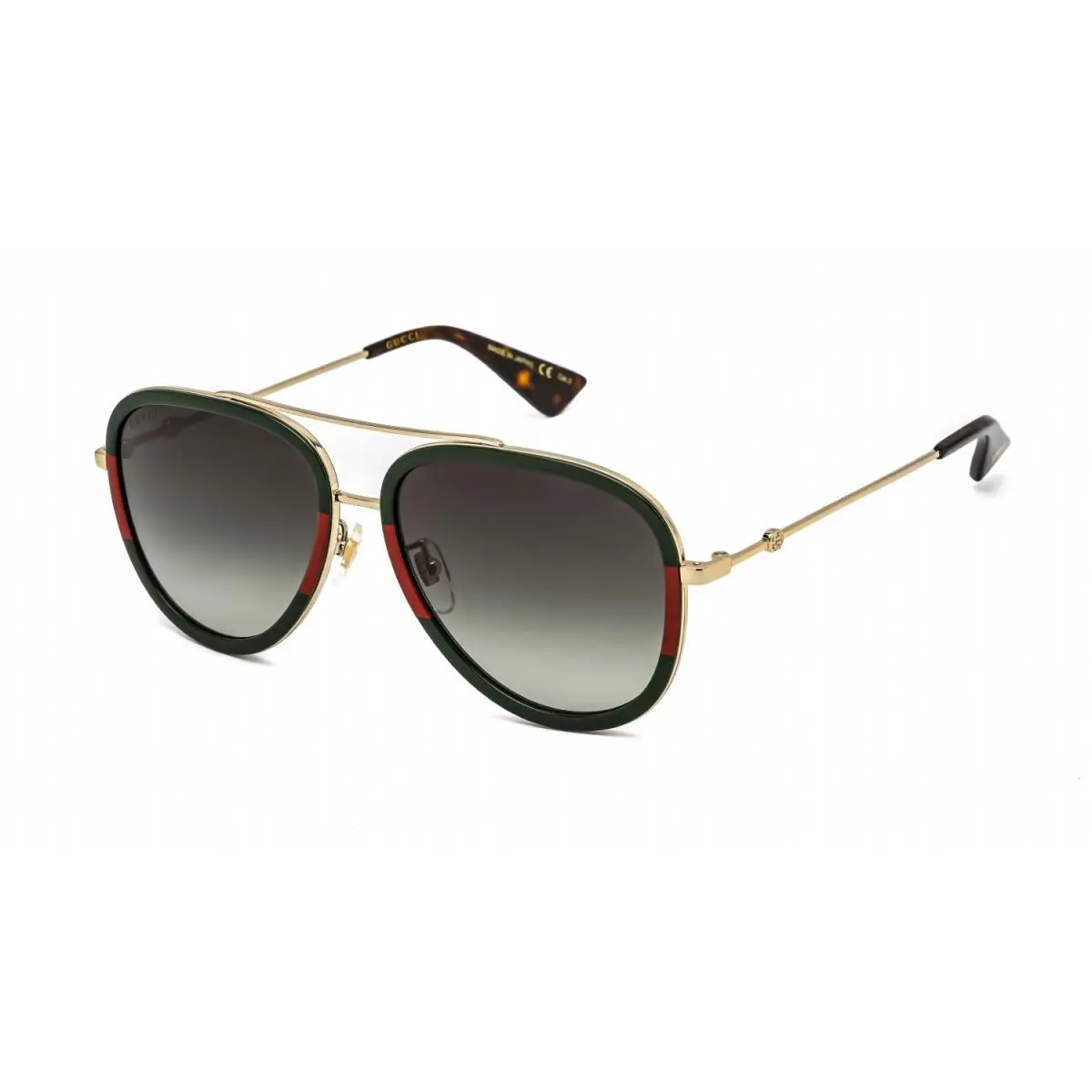 Gucci GG0062-003-57 Sunglasses Frame Size 57mm 140mm 14mm Goldgreen Women