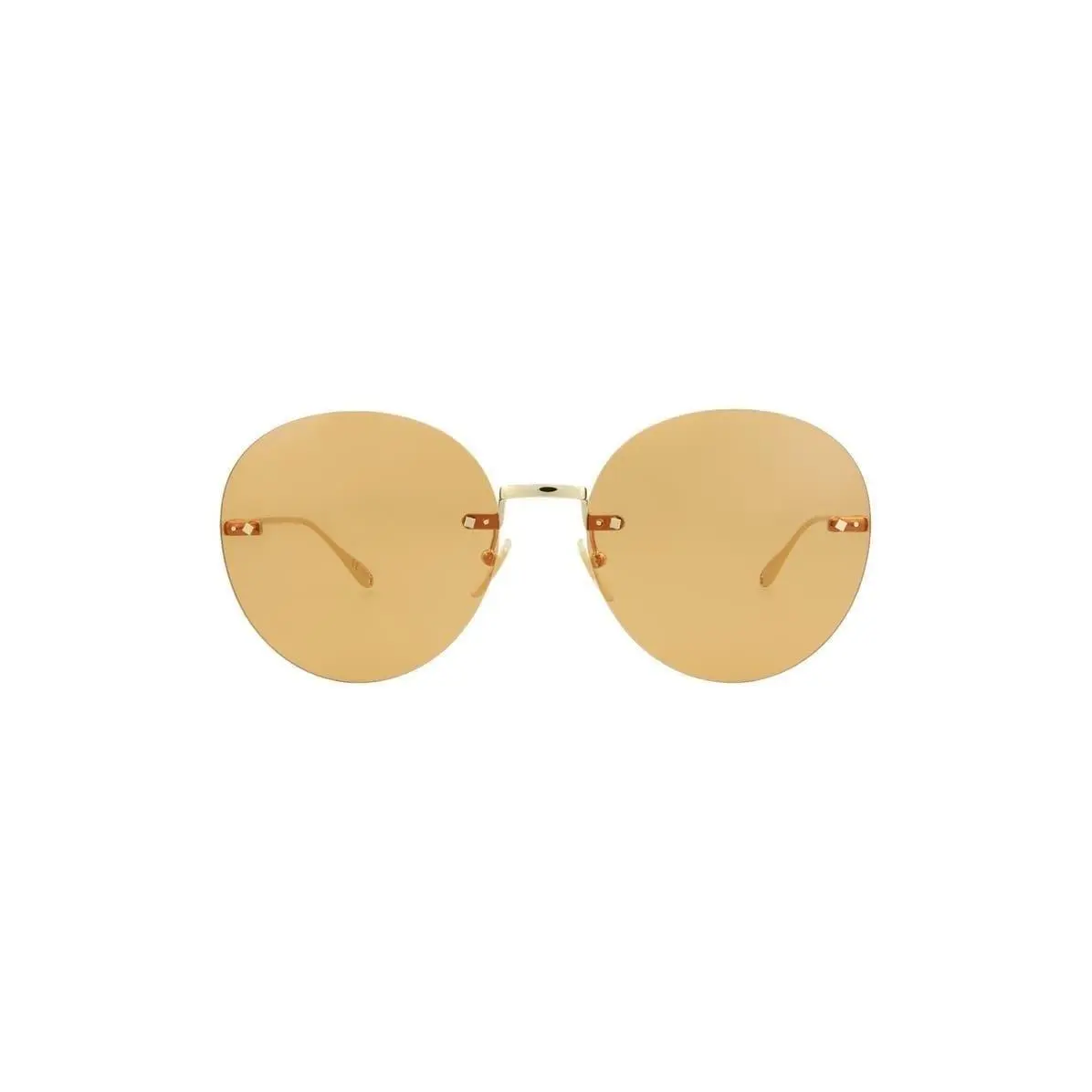 Gucci Women 60mm Round Novelty Sunglasses Gold Gold Orange