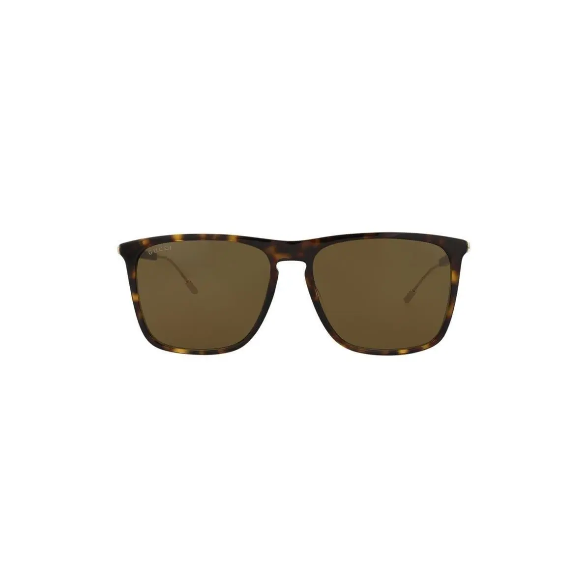 Gucci Men 58mm Square Sunglasses Havana Gold Brown