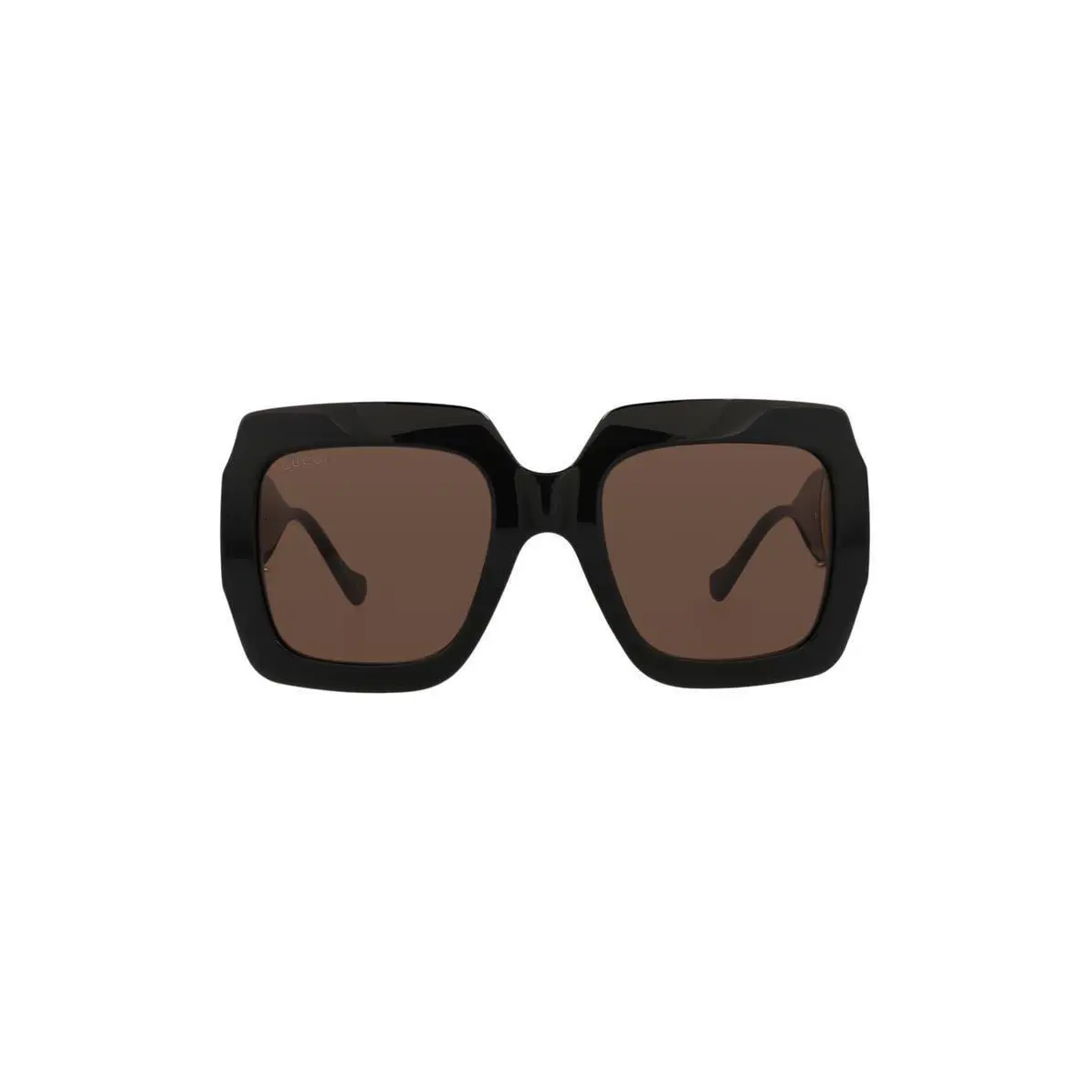 Gucci Women 54mm Square Sunglasses Black Black Brown