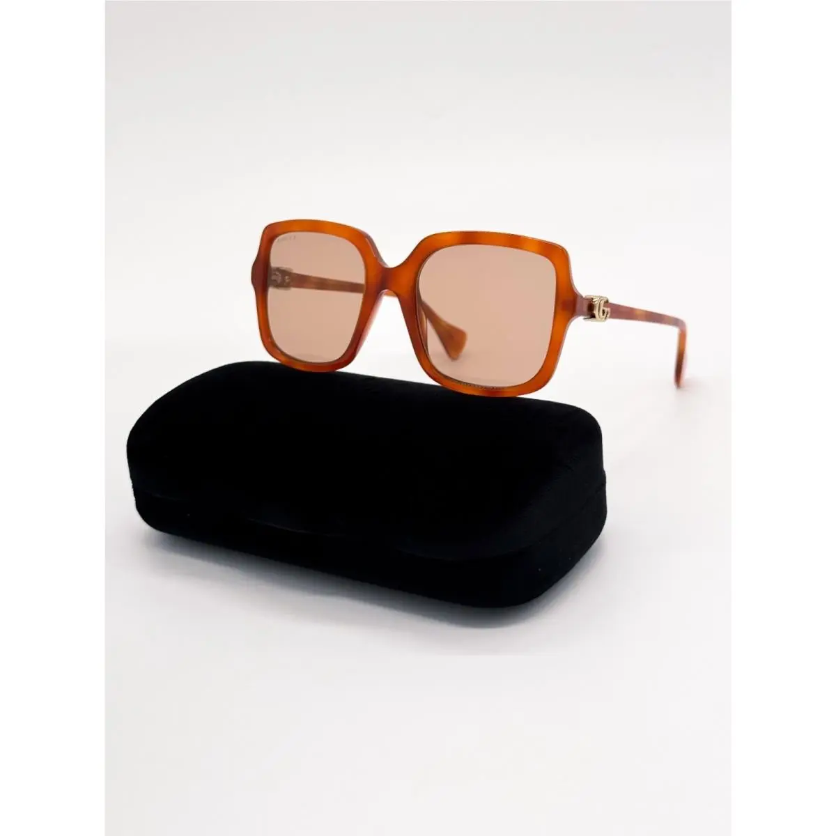 Gucci Sunglasses GG1070S 002 Havana Oversized Women Gucci Eyewear