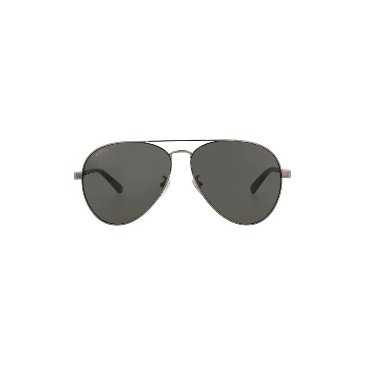 Gucci Men 61mm Navigator Sunglasses Ruthenium Black Grey