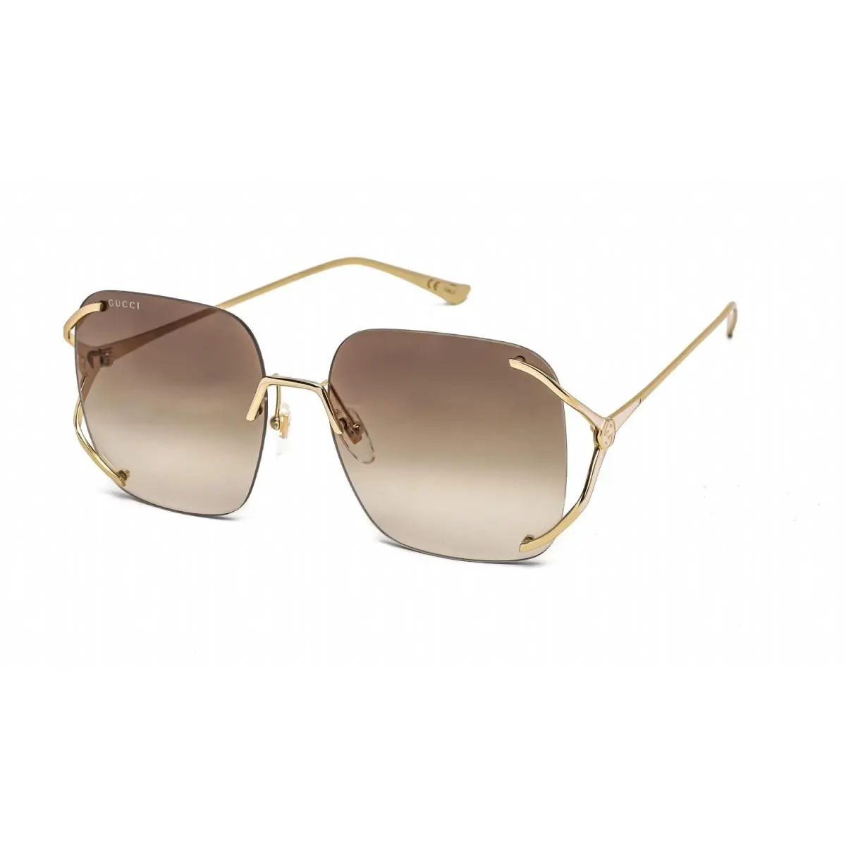 Gucci GG0646-002-60 Sunglasses Frame Size 60mm 135mm 17mm Gold Women