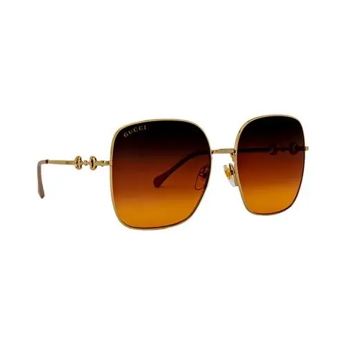 GG0879S Women Square Designer Sunglasses in Gold Pearl/brown Gradient 61mm by Gucci