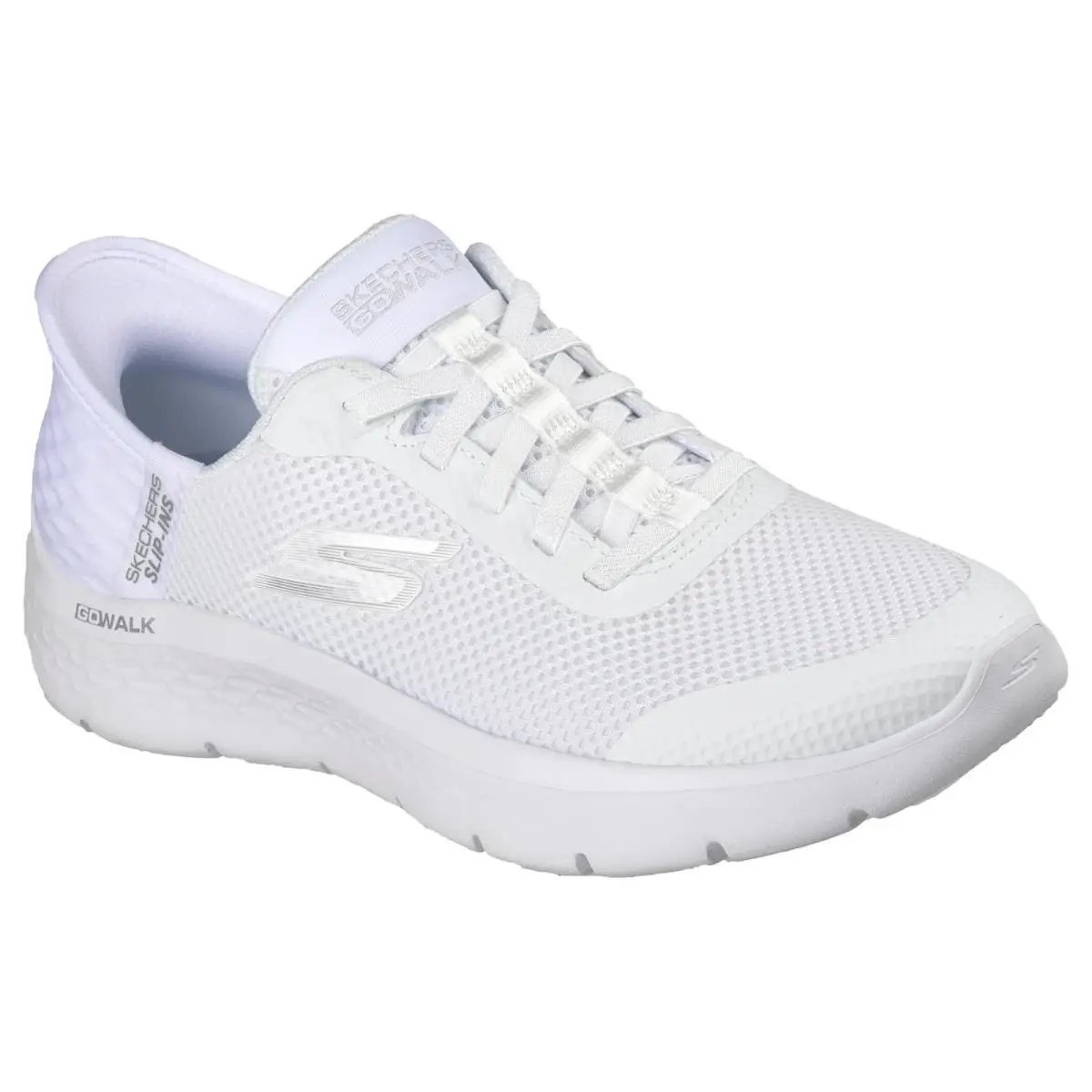 Skechers Go Walk Flex - Grand Entry 124836W-WHT Women`s 6 White Shoes ZAP2407