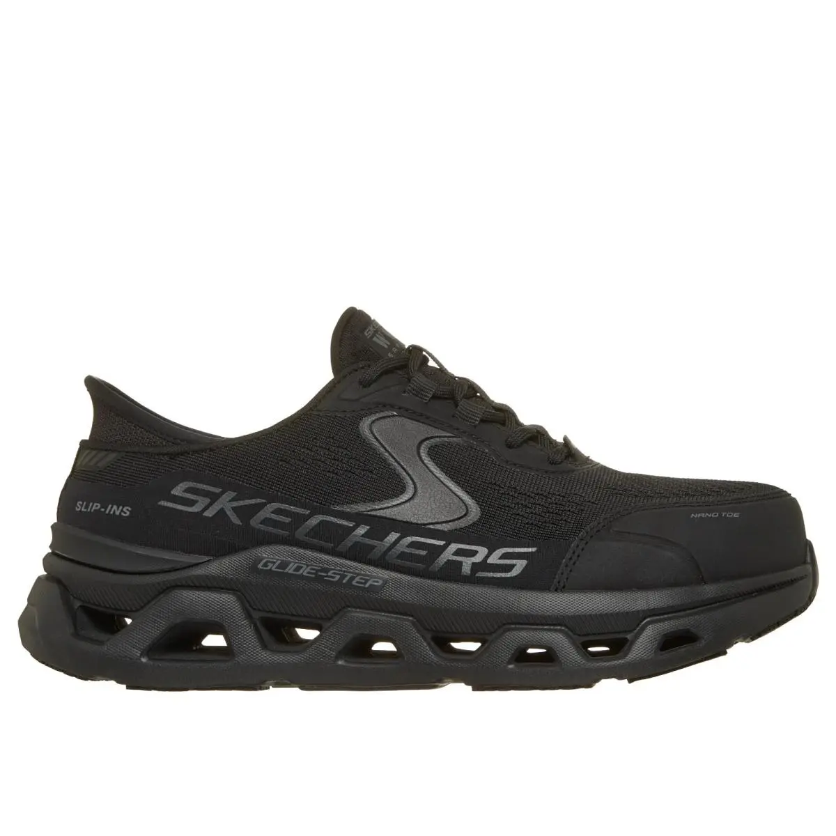 Skechers Shoes Women Black Work Slipins Glide Step Comfort Slip Resistant 108356