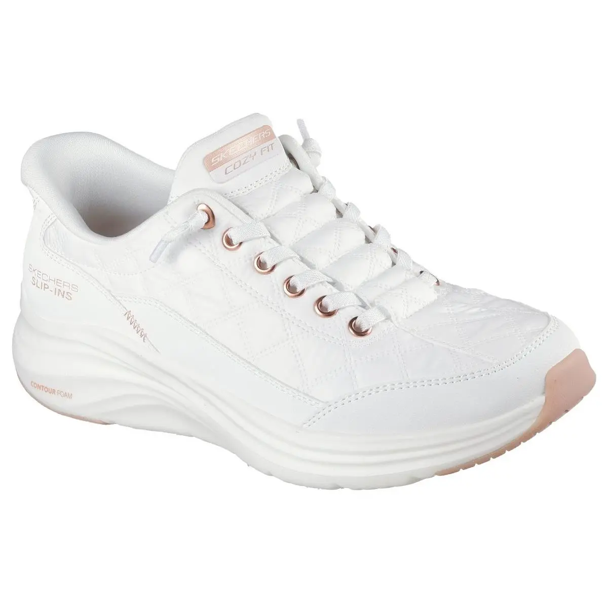 Skechers shoes - White/Rose Gold 2