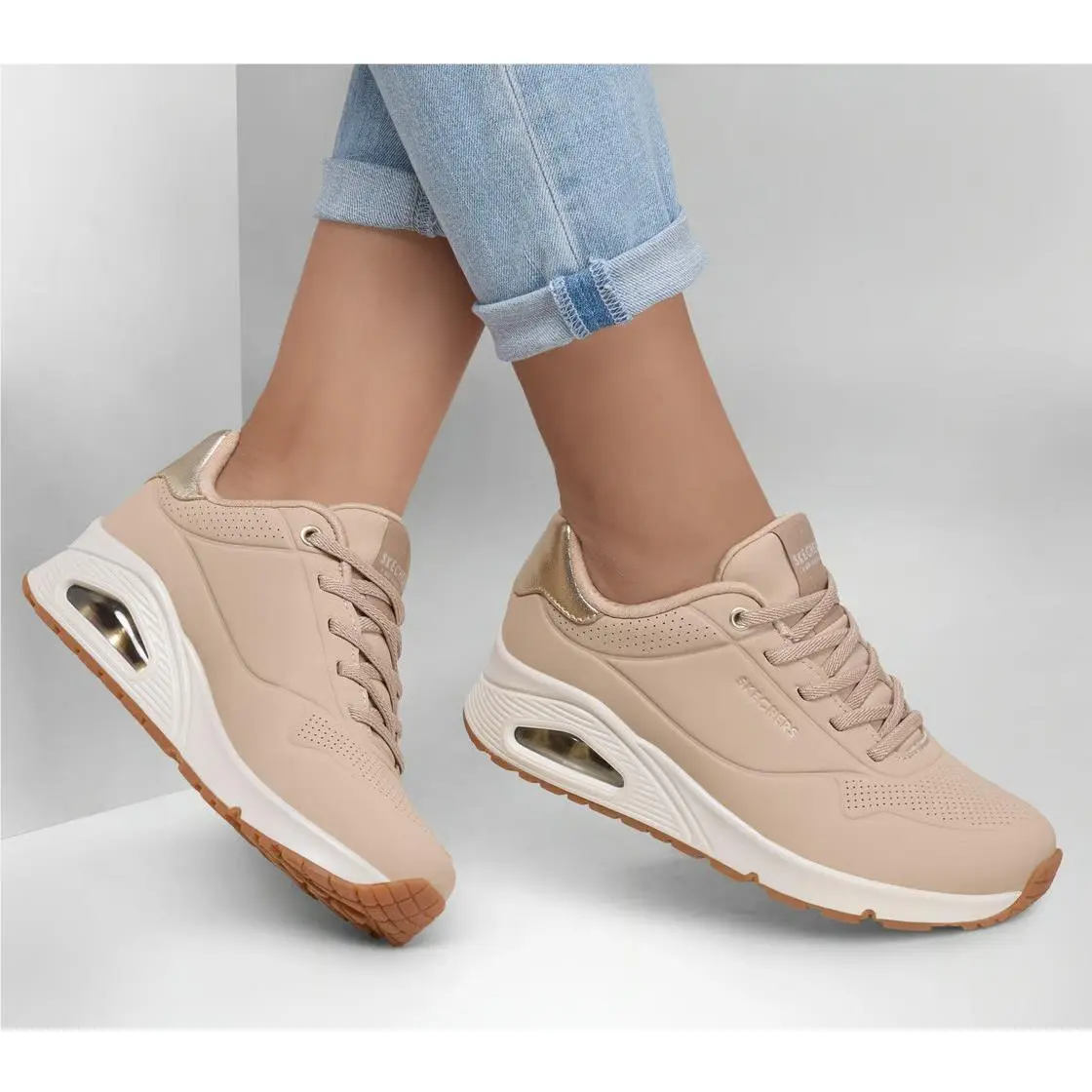 Skechers shoes - Uno - Shimmer Away - Uno Shimmer Away - 155196 NUDE - Nude Natura 4