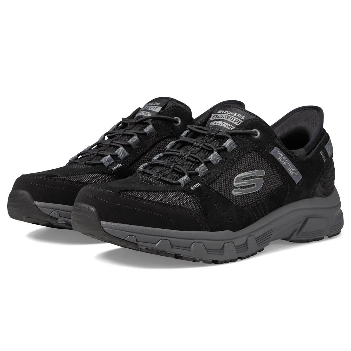 Man`s Shoes  Oak Canyon Consistent Winne Hands Free Slip Black by Skechers