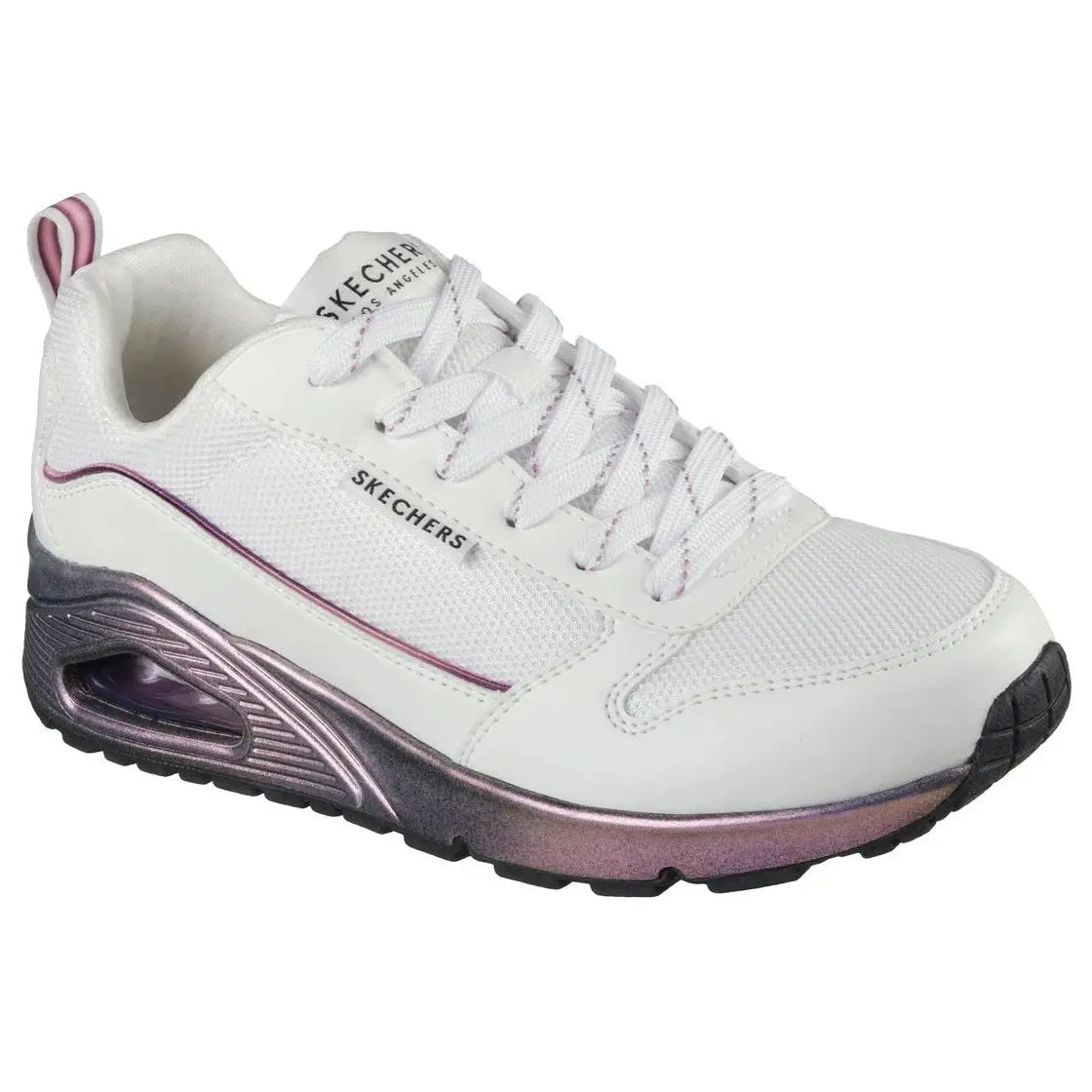 Woman Skechers Uno-sparkle Lite Sneaker Shoe 177855 White/multi