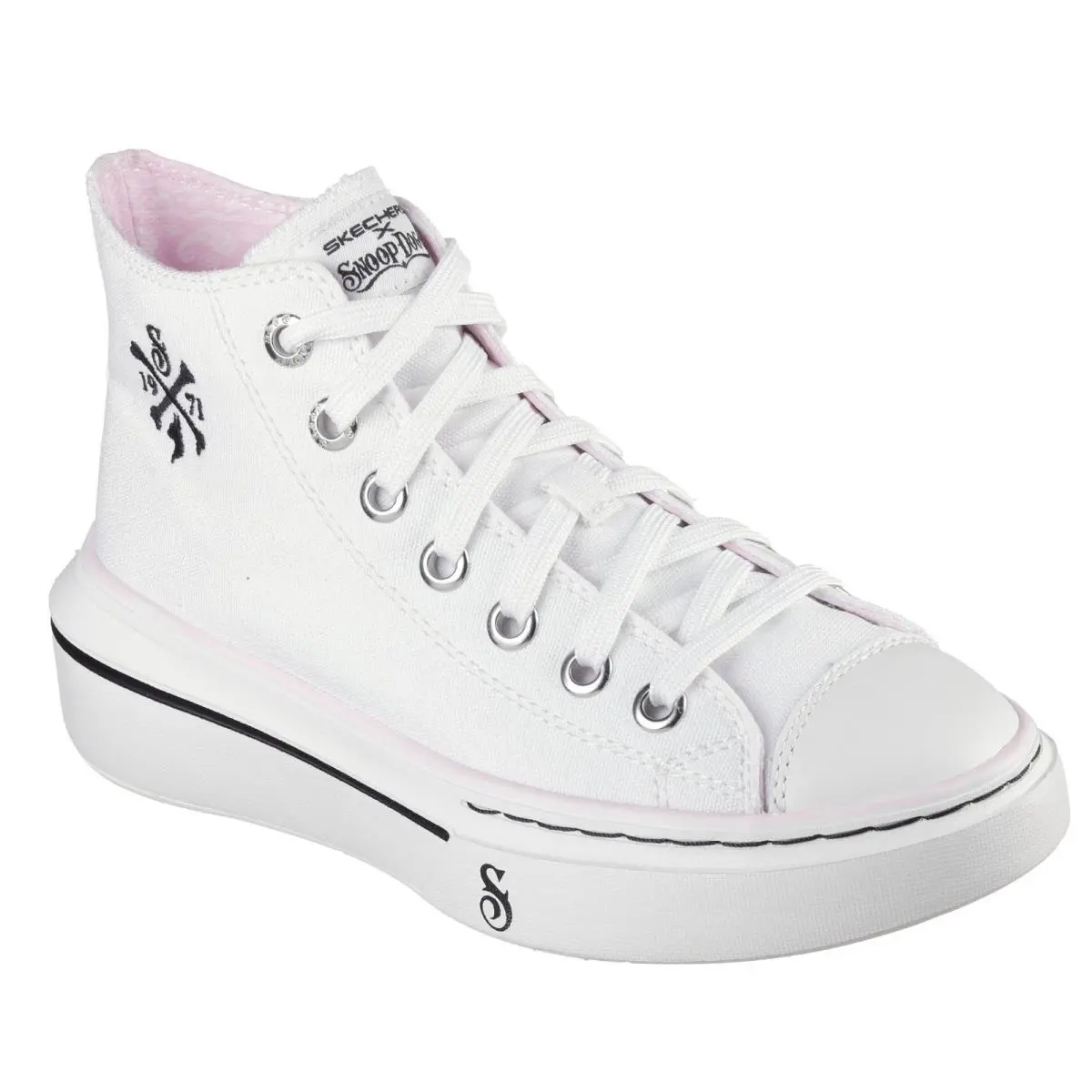 Skechers Women`s 186030 Snoop One Doggy Bonez White Casual Shoes