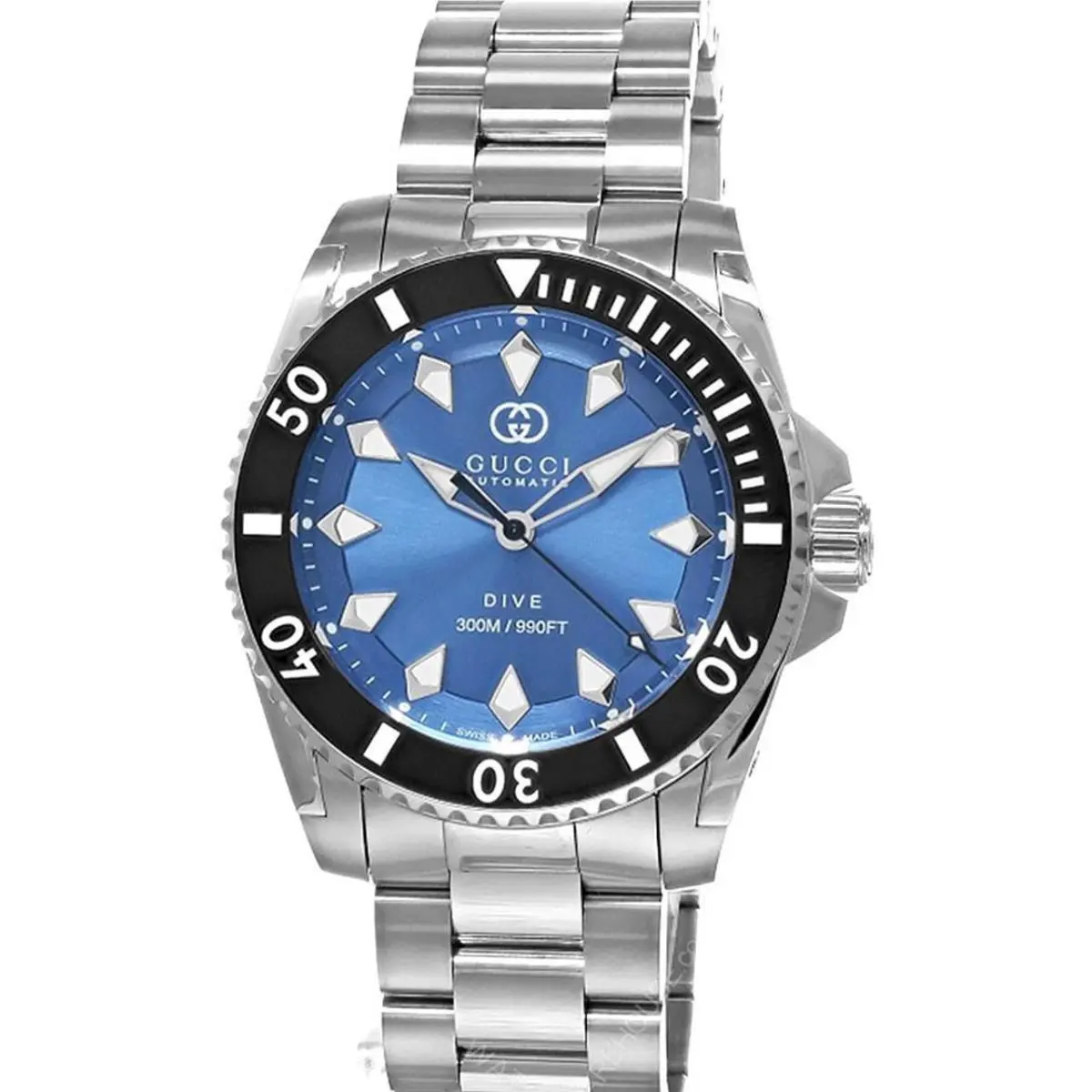 Gucci Dive Automatic Stainless Steel 40mm Blue Dial Men`s Watch YA136362