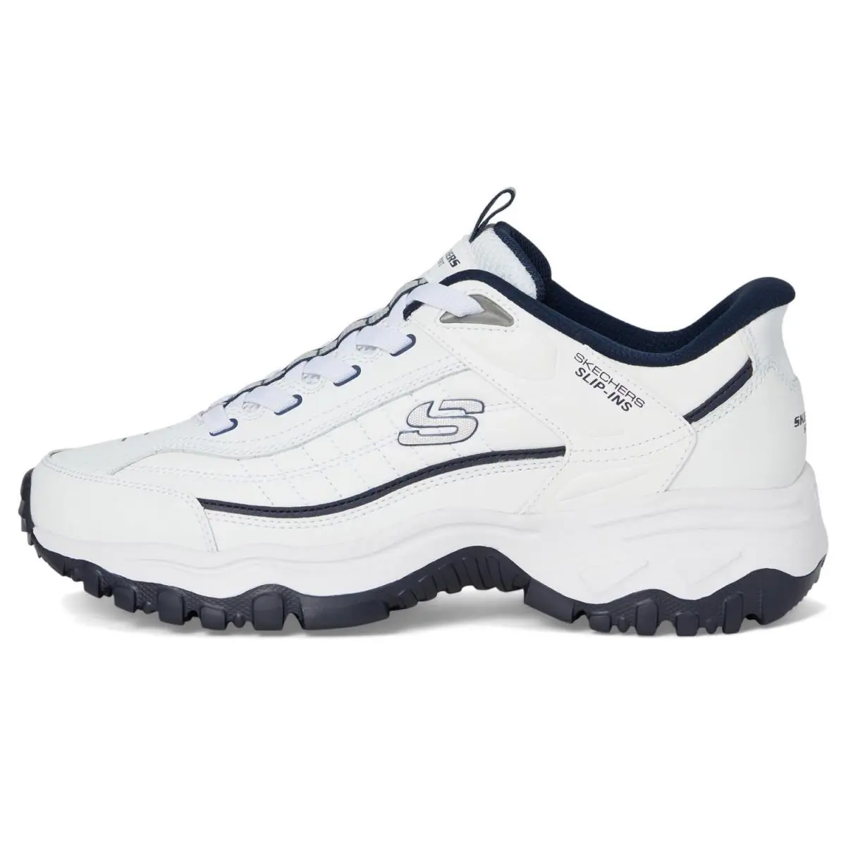 Skechers shoes - WHITE/NAVY 4