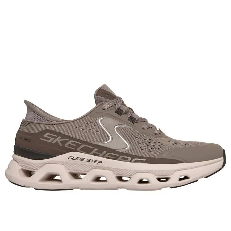 Skechers Women`s Slip-ins: Glide-step Altus Hands Free Athletic Shoe Dark Taupe
