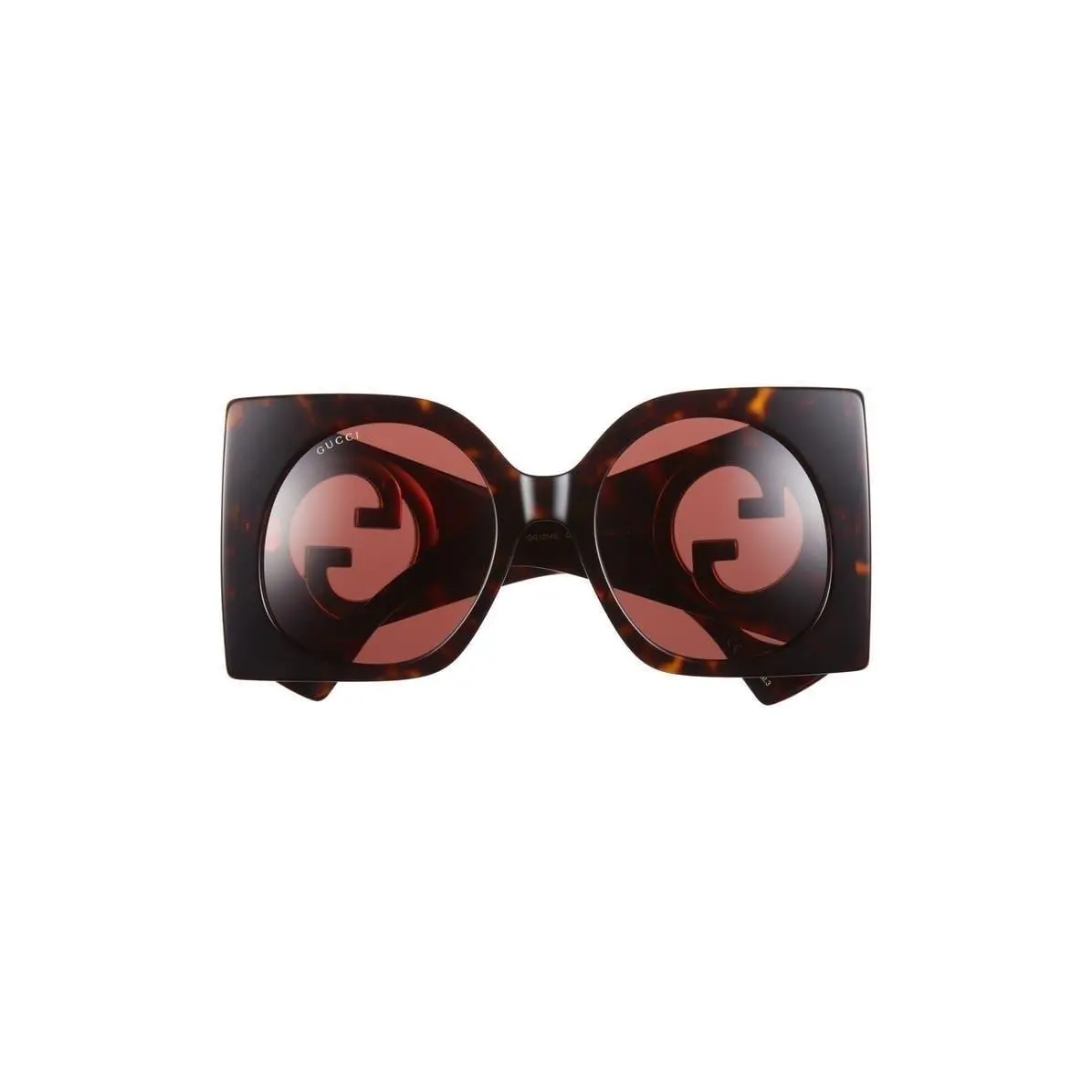 Gucci Women 55mm Square Sunglasses Havana Havana Brown