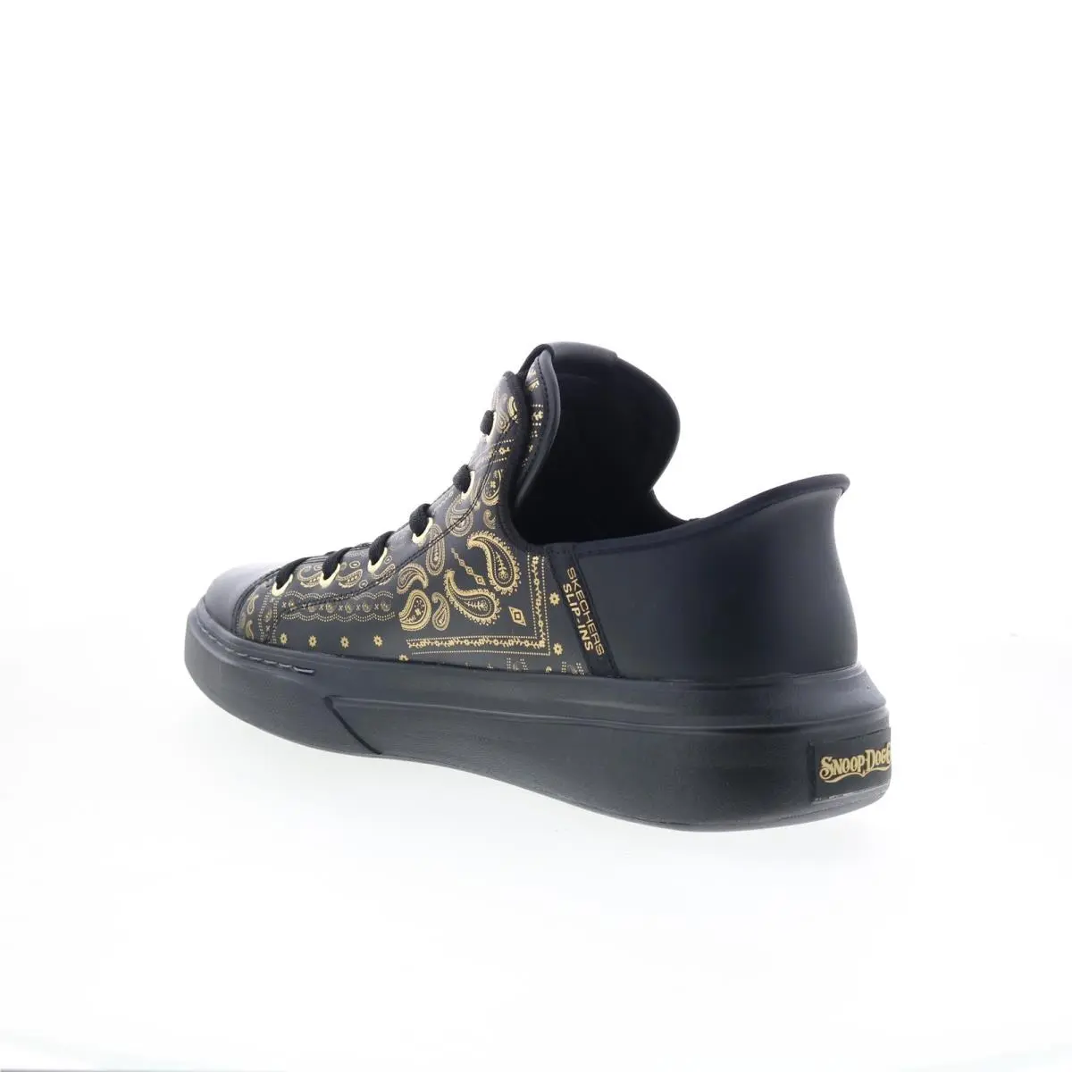 Skechers shoes - Skechers Premium Leather Slip-ins Snoop One Double G - 251017-BKGD - Black 4