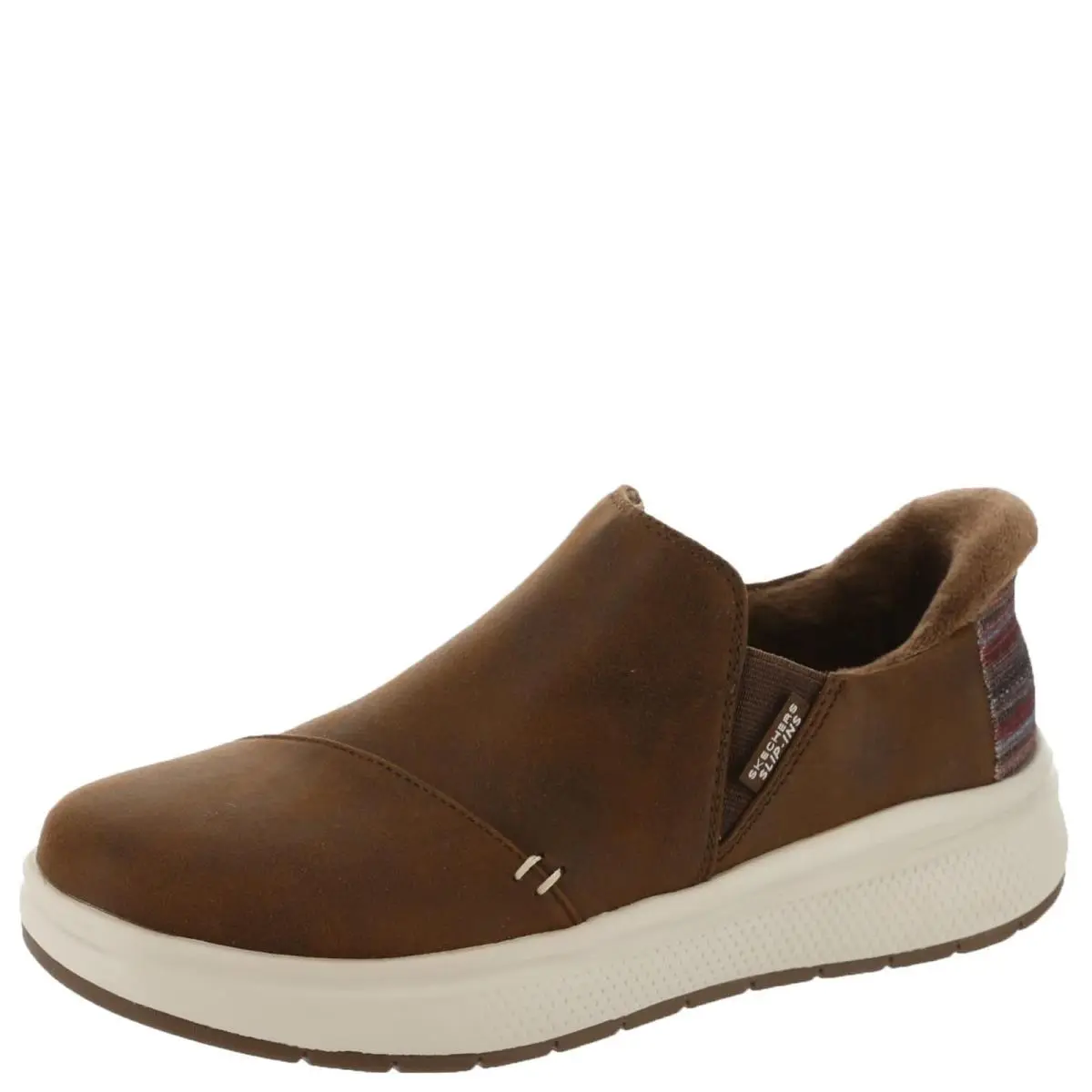 Skechers Hands Free Slip-ins: Bobs Skip Cute Wave - Stay Snug Brn 11 - Brown