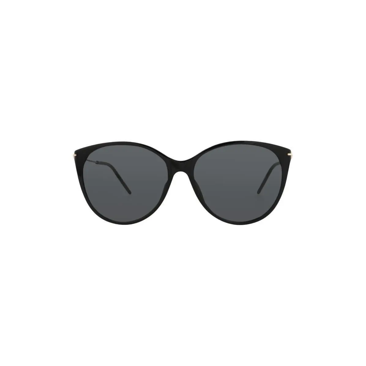 Gucci Women 58mm Round Sunglasses Black/ Gold/ Grey