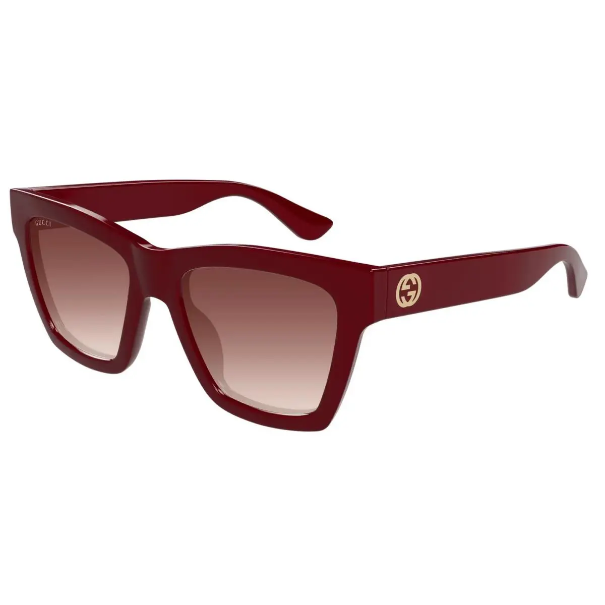 Gucci GG1714S 003 Square Sunglasses 54mm Burgundy / Red Gradient Lens