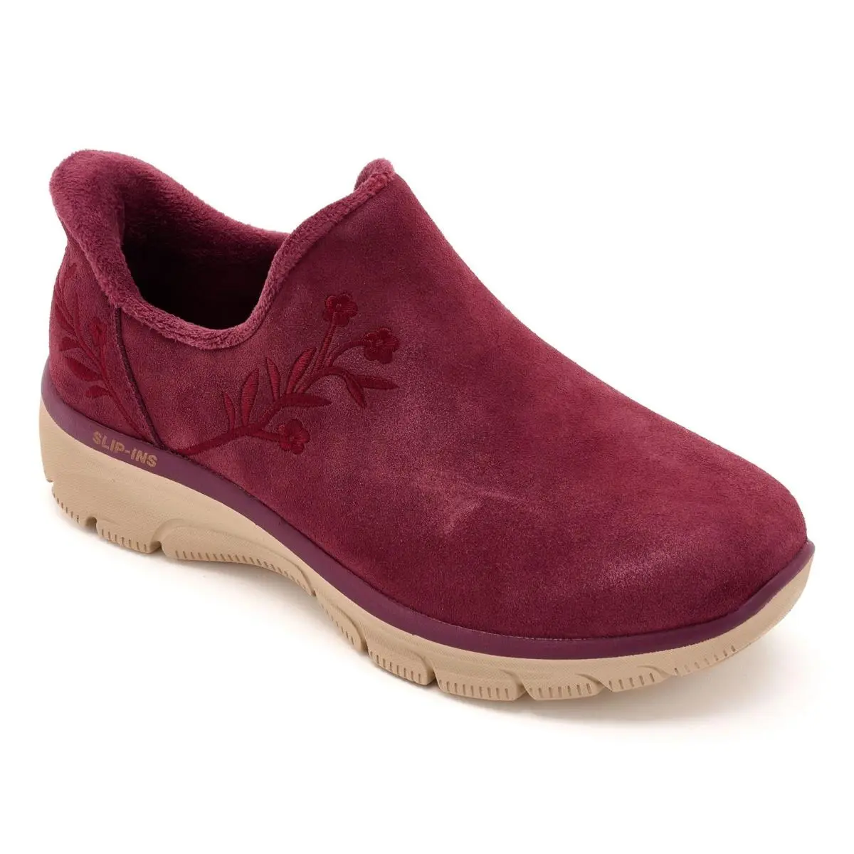 Skechers Slip-ins Embroidered Easy Going Shoes Burgundy 11/M