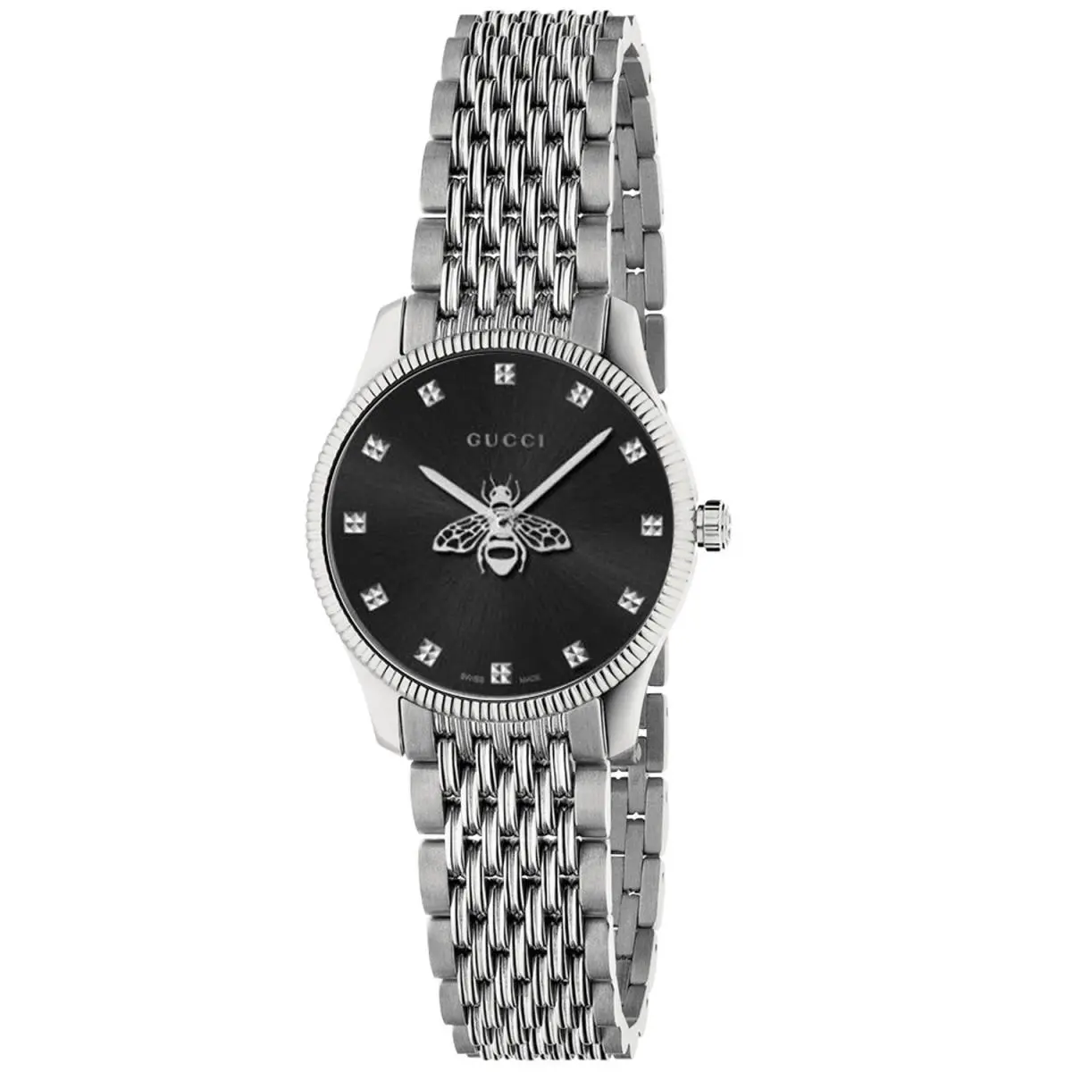Gucci Women`s G-timeless Bee Black Dial Watch - YA1265020