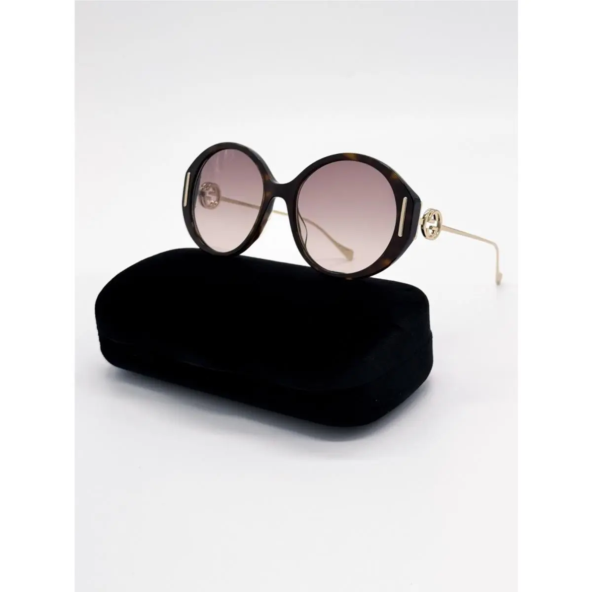 Gucci Sunglasses GG1202S 003 Havana/gold Oversized Women Gucci Eyewear