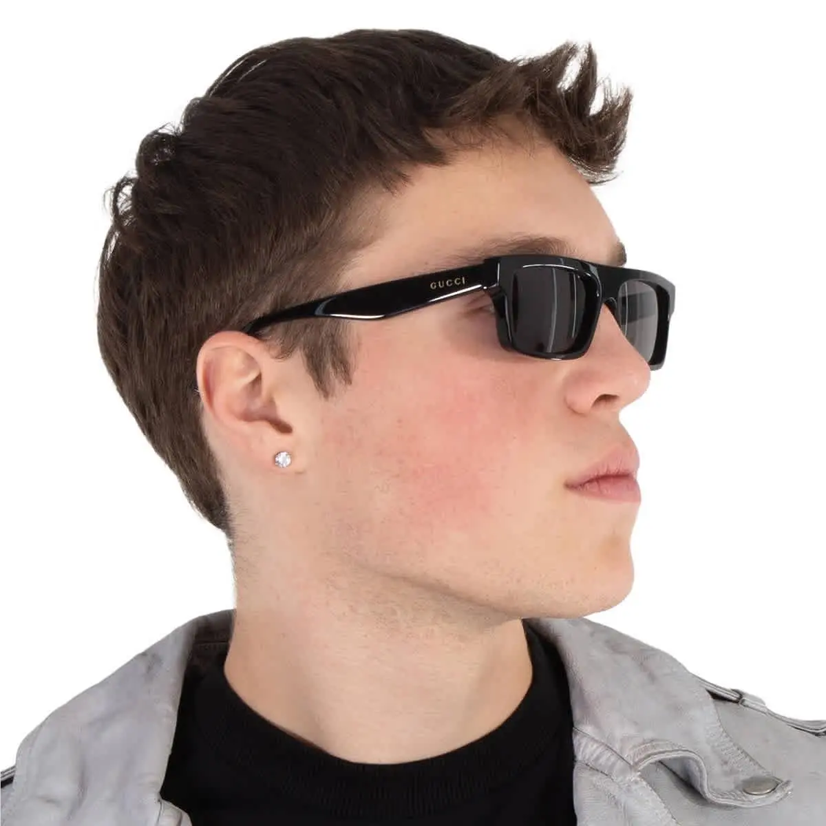 Gucci Grey Browline Men`s Sunglasses GG1616S 001 57 GG1616S 001 57