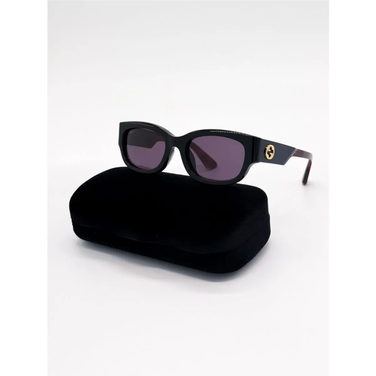 Gucci Sunglasses GG1667SK 003 Black/havana Square Unisex Gucci Eyewear