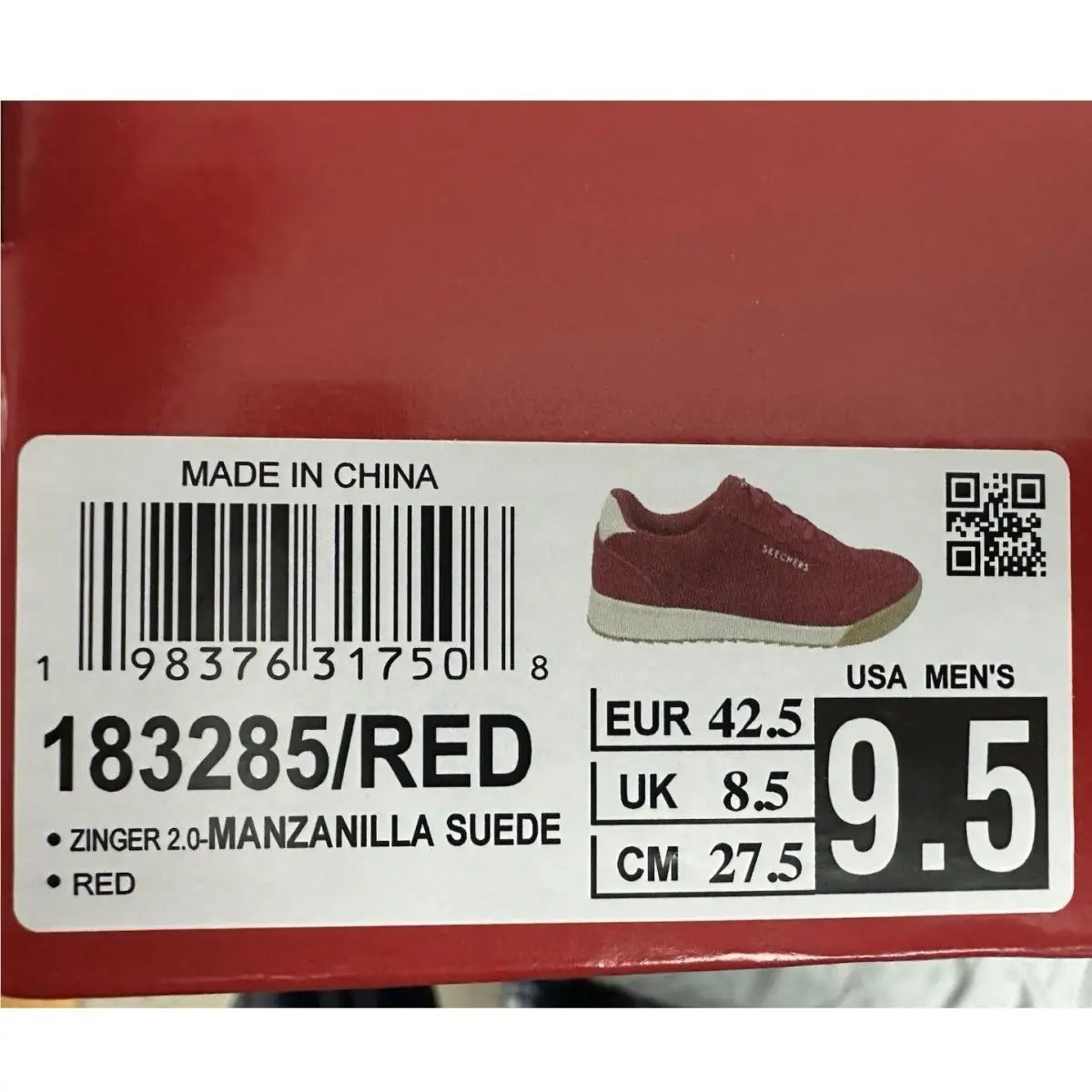 Skechers shoes - Skechers Zinger 2.0 - Zinger - 183285 - Red (UPC: 0198376317508) 12
