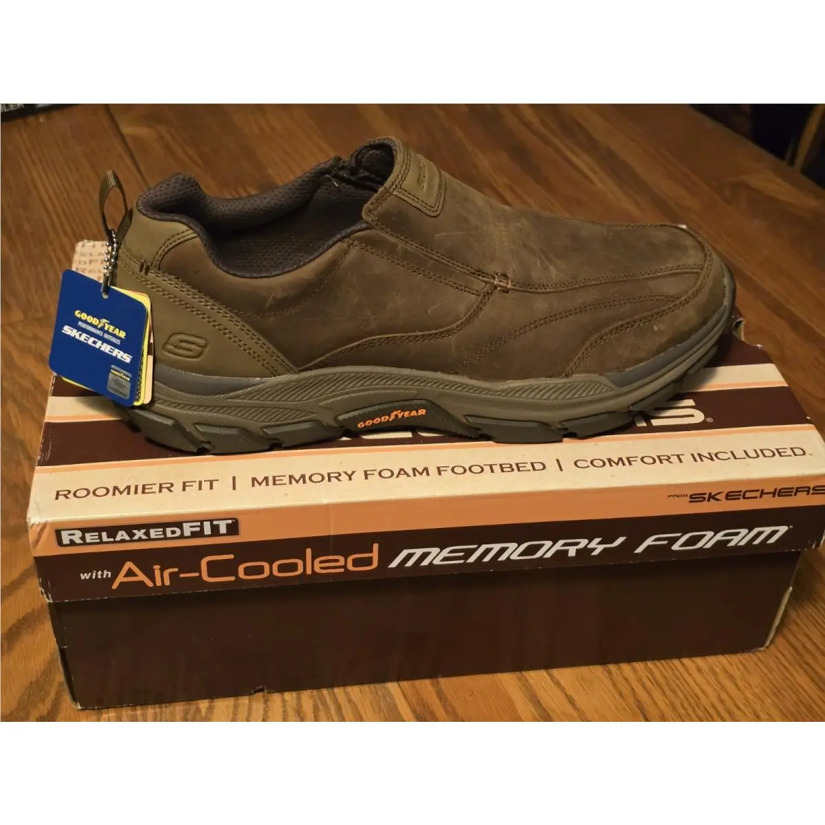11.5 Wide Skechers Respected-lowry Men`s Slip-in Casual Shoes