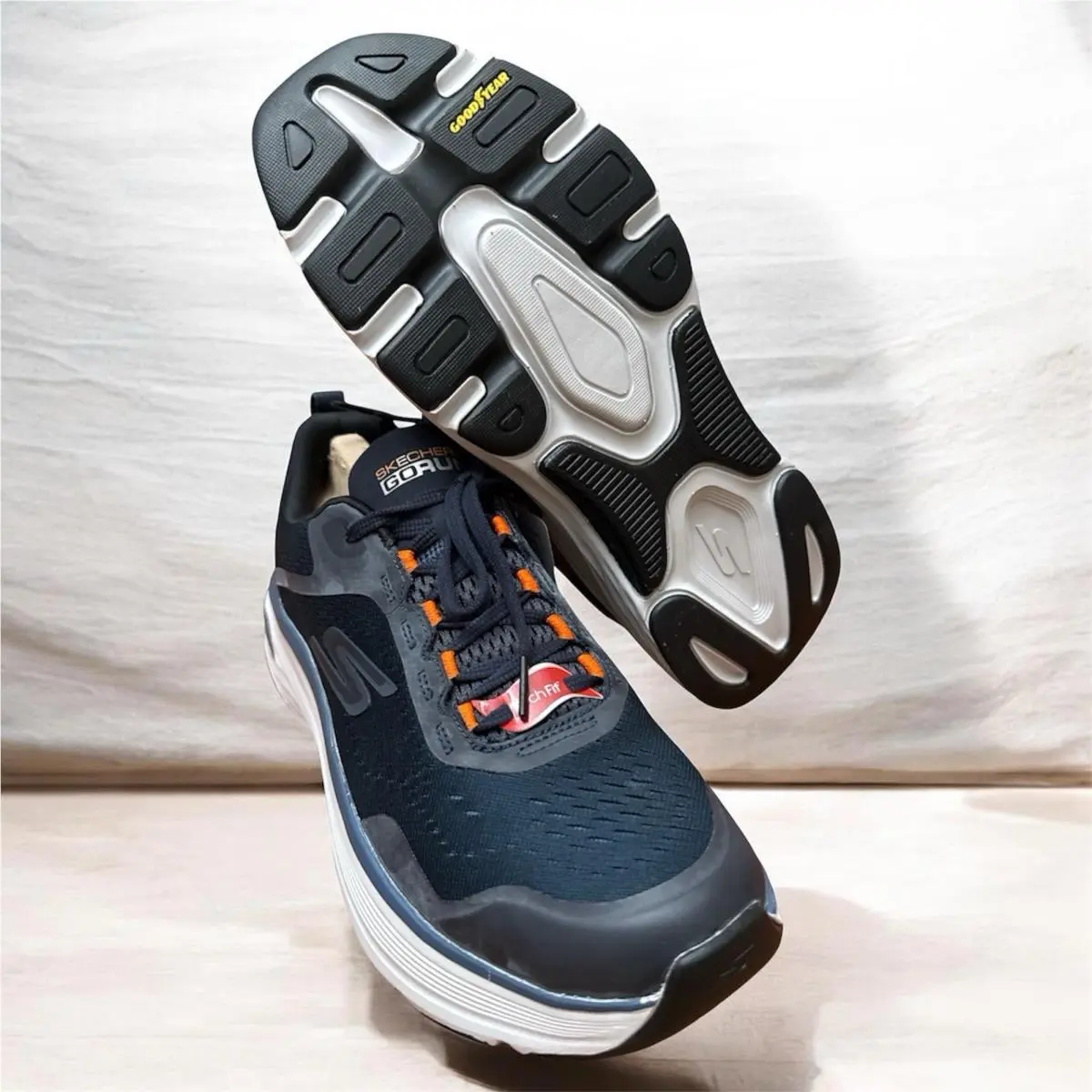 Skechers Max Cushioning Arch Fit Shoes Mens Size 12 Blue Grey Comfort Sneakers