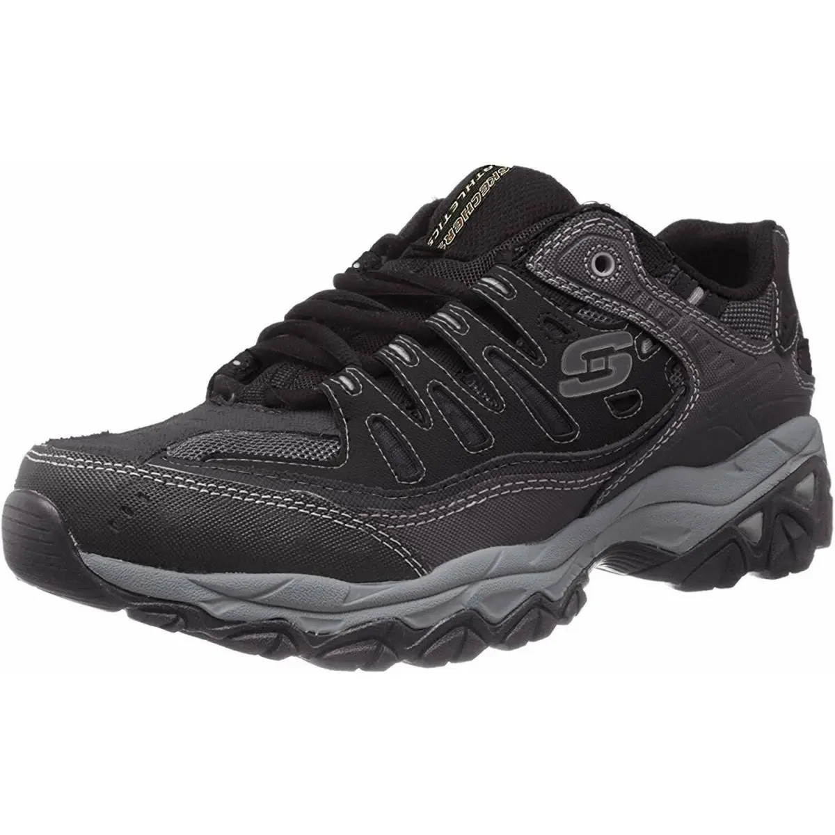 Skechers Men`s Memory Foam Lace-up Sneakers Men Size 9.5 Black