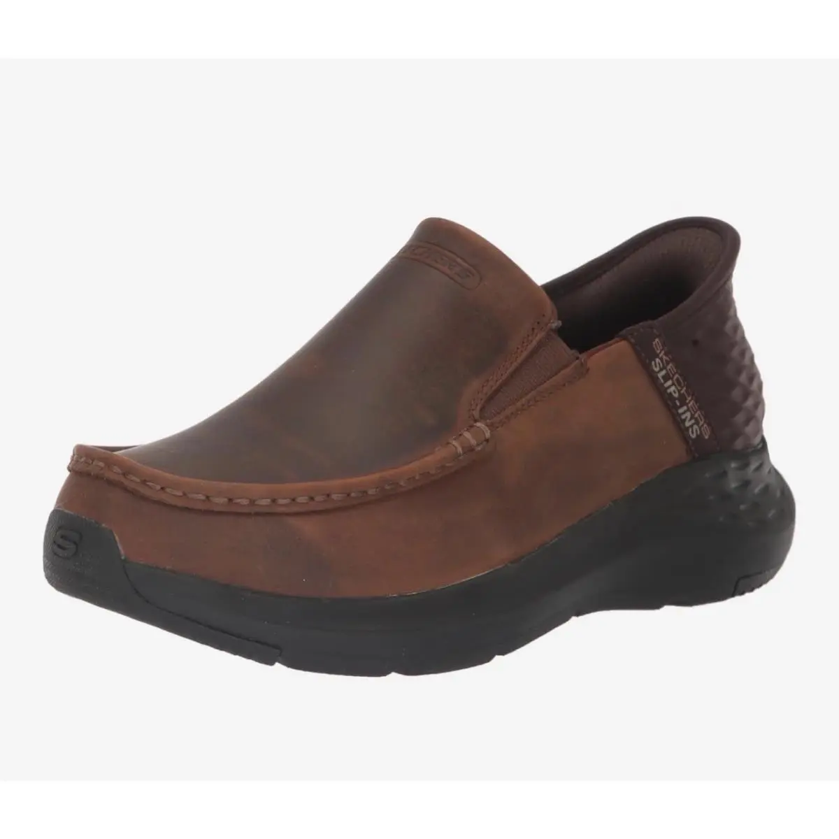 Skechers Men`s Usa Parson - Oswin Moc Toe Leather Slip-ins 11.5