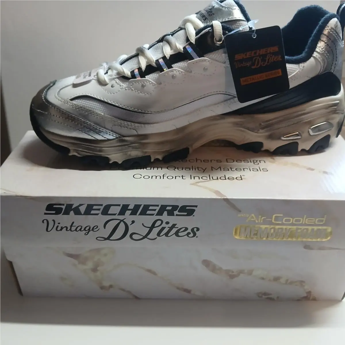 Skechers shoes - Skechers D`Lites Metallic Series - Metallic Series - 150245 - Silver 1