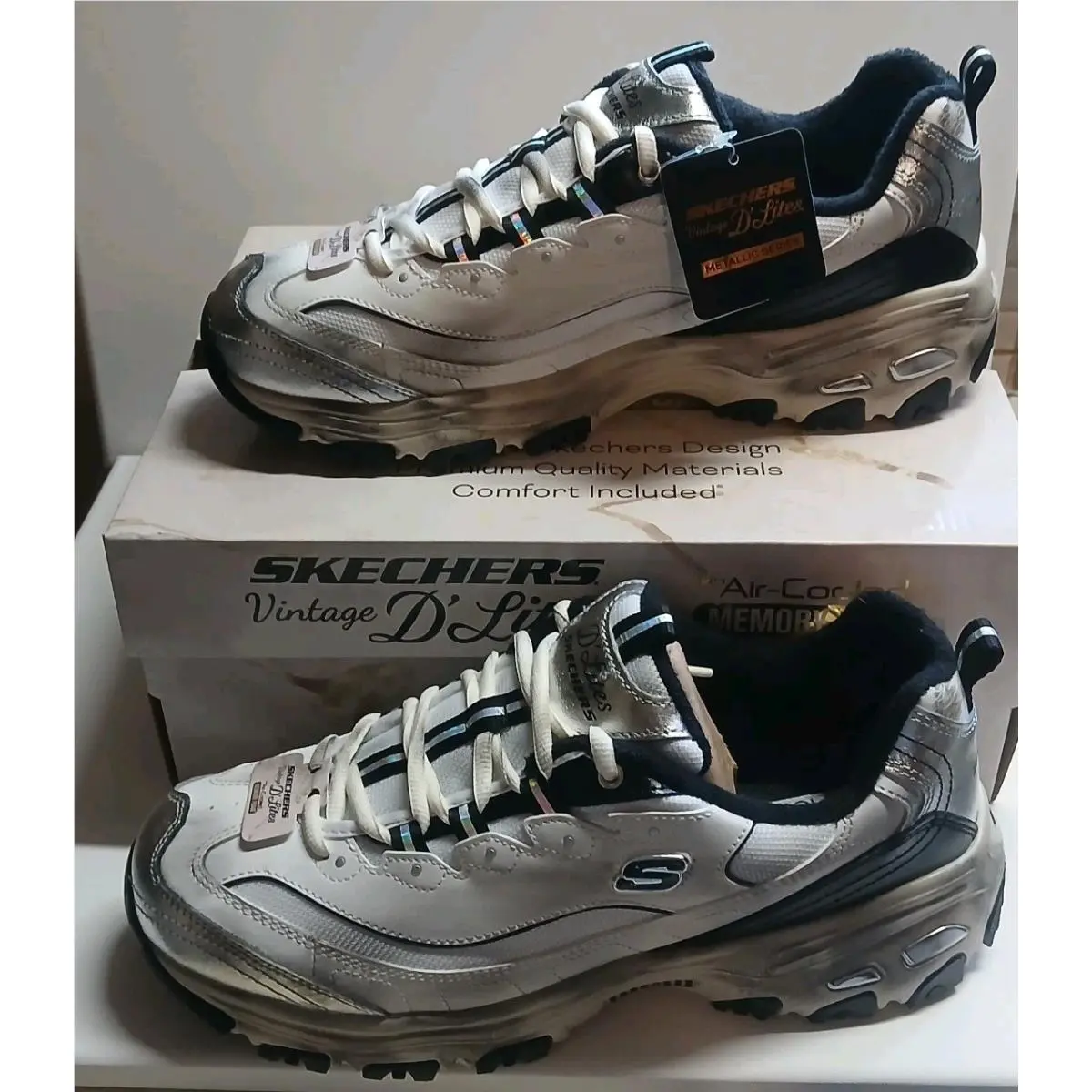 Skechers shoes - Skechers D`Lites Metallic Series - Metallic Series - 150245 - Silver 0