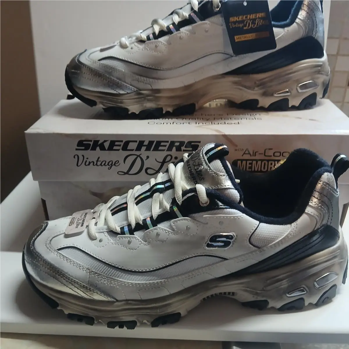 Skechers shoes - Skechers D`Lites Metallic Series - Metallic Series - 150245 - Silver 2