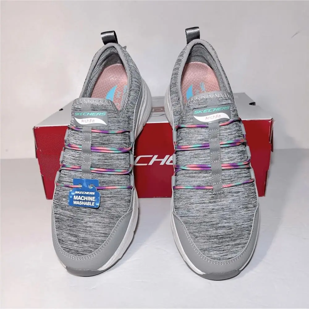 Skechers shoes - Skechers Arch Fit Rainbow View - Gray, Exterior: Gray 2
