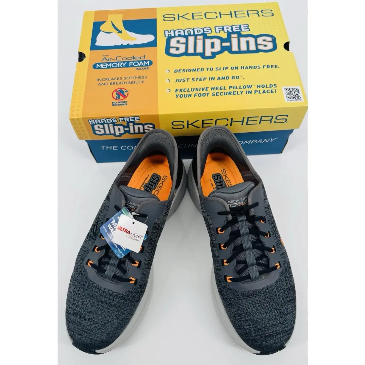 Skechers Men’s Slip-in GO Run Elevate 2.0 Steady Motion Sneakers Gray Sz 11