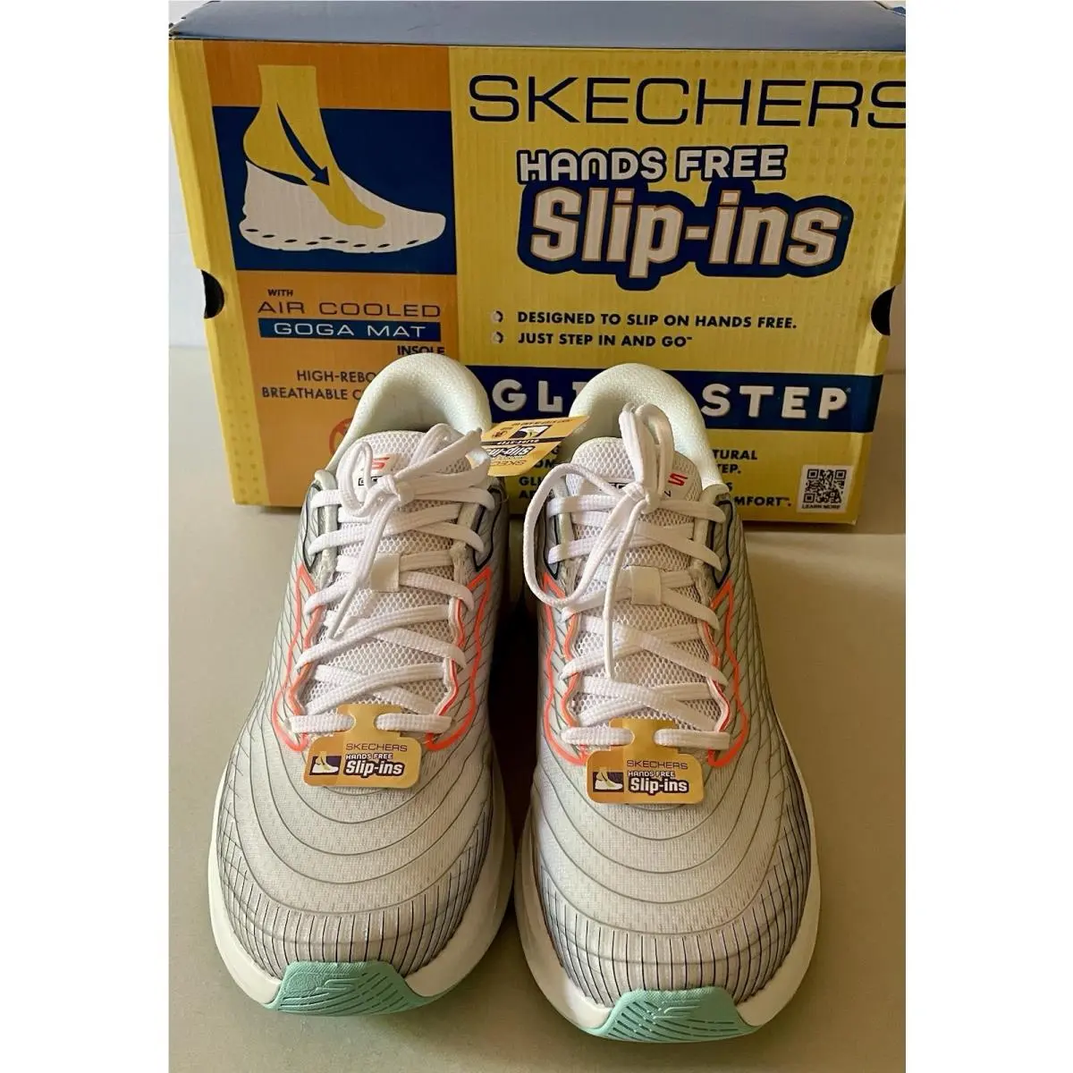 Skechers Shoes Women Slip Ins Casual Glide Step Goga Mat Insole 9