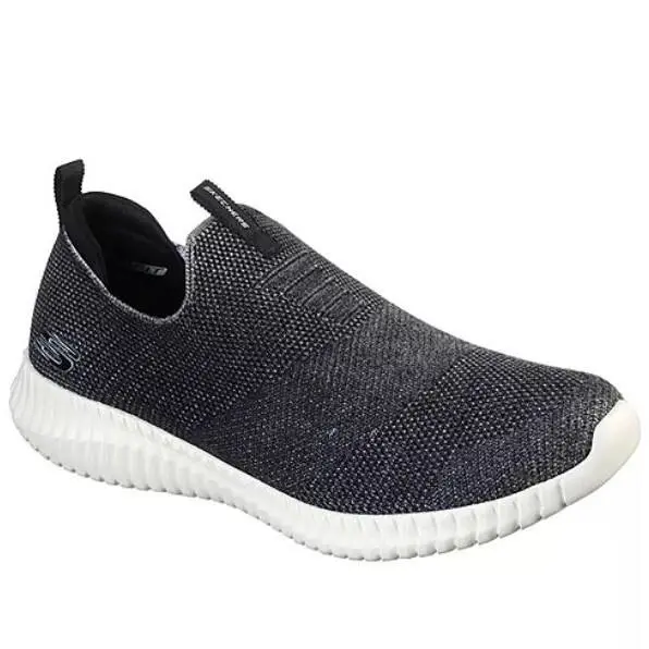 Skechers Men`s Elite Flex Walking Sneaker Shoe Black Size 9.5