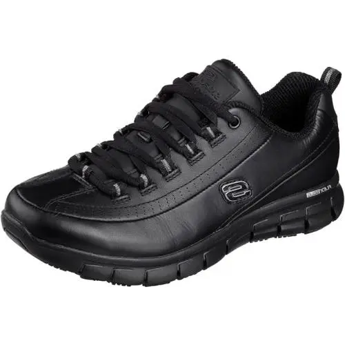 Skechers Sure Track Trickel Women’s Work Shoes Size 10 Black Slip Resistant