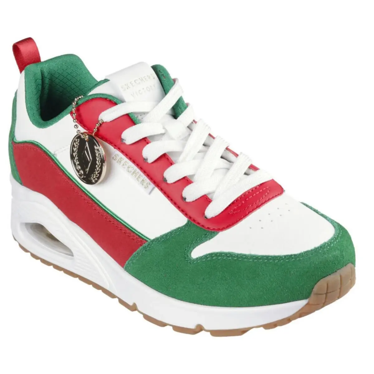 Skechers Uno Victory Pack Wedge Sneaker Mexico White Green Red Womens Size 9