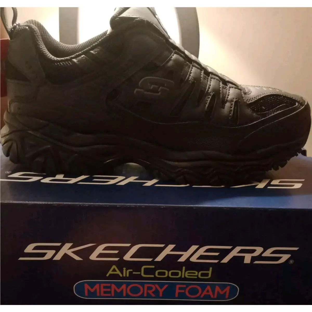 Skechers shoes - Skechers Air Cooled Memory Foam WONTED - 51866w/bbk - Black 0