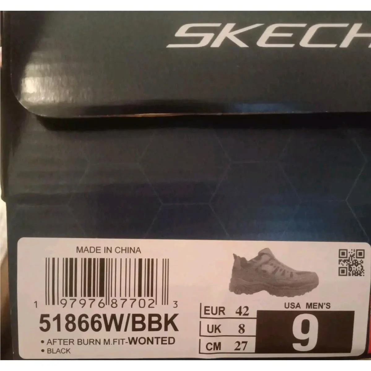 Skechers shoes - Skechers Air Cooled Memory Foam WONTED - 51866w/bbk - Black 6