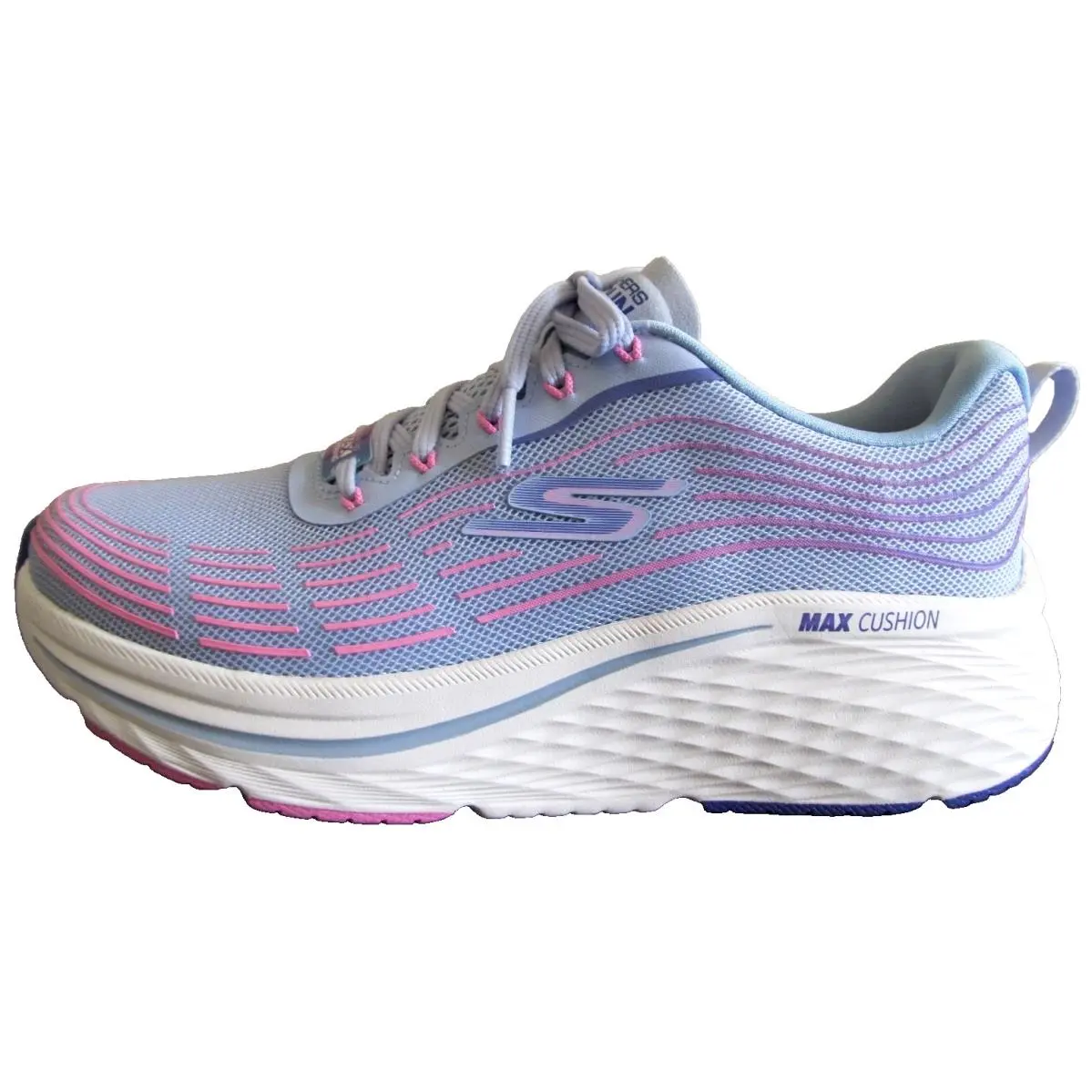 8 Skechers Go Run Max Cushion Elite 2 Copper Infused Washable Light Blue