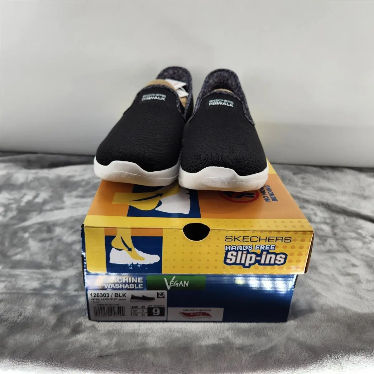 Skechers Women`s Size 9 Black Go Walk Arch Fit Joy Sneakers Shoes