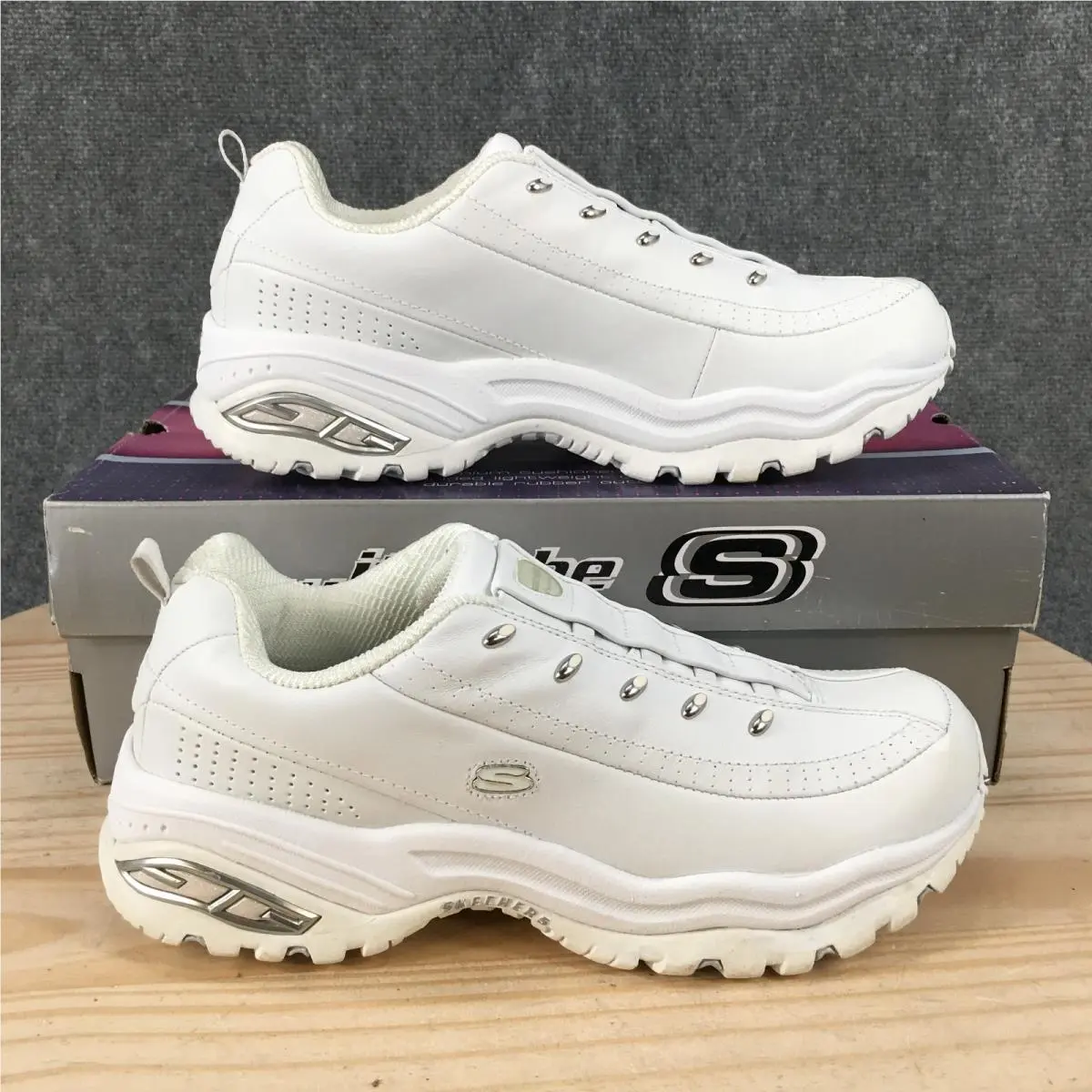 Skechers Sport Shoes Womens 10 Premium-premix Sporty Slip On Sneakers White