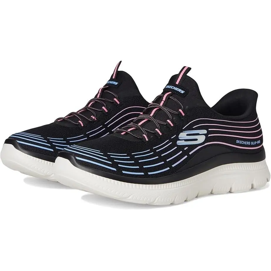 Skechers Hands Free Slip Ins Summits Plus Vegan Sneaker Black Multi W Size 11